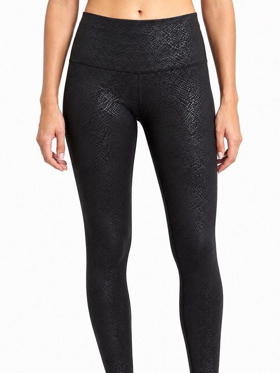 Athleta Pants - Athleta High Rise Serpent Snake Print Black Chaturanga Leggings Size XS
